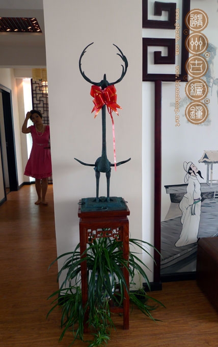 鹿鶴在家中裝飾效果